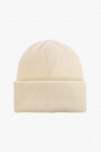 Canada Goose cream Beanie with logo