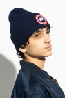 Canada Goose NAVY BLUE Wool hat with logo