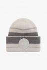 Canada Goose cream Beanie with logo
