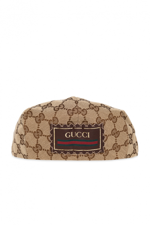Gucci Porte-documents Gucci en toile monogram beige et cuir marron