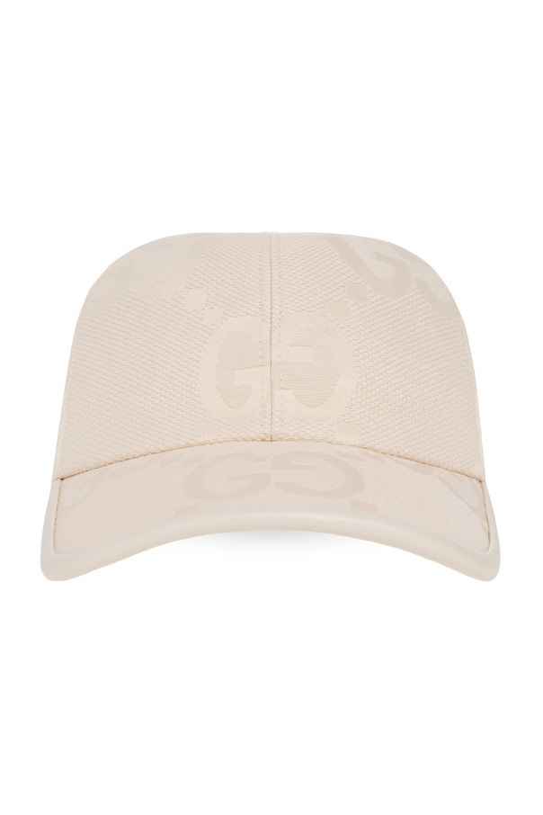 Gucci Beige GG Canvas Web Trim Detail Baseball Cap L Gucci