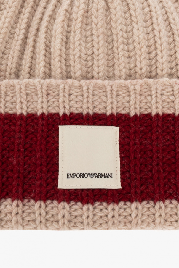Emporio Armani tone Wool beanie with logo