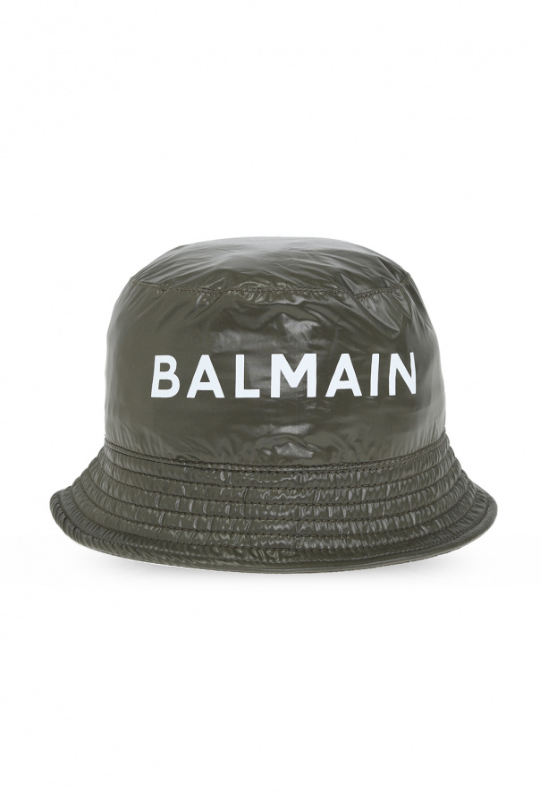 Balmain Kids FENDI Zucchino Logo Wool 100% Knit Hat Beanie Beige Brown