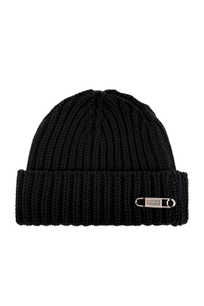 Wool beanie with applique