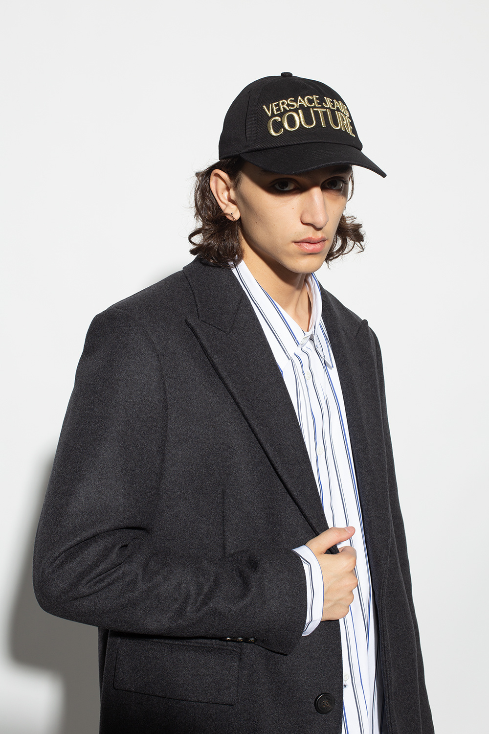 Versace Jeans Couture Men's Bullzerk Patched Cotton Adjustable Hat