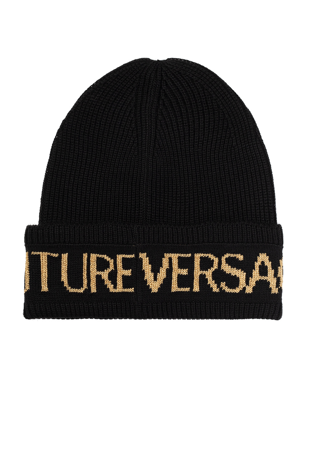 Versace Jeans Couture logo printed beanie hat