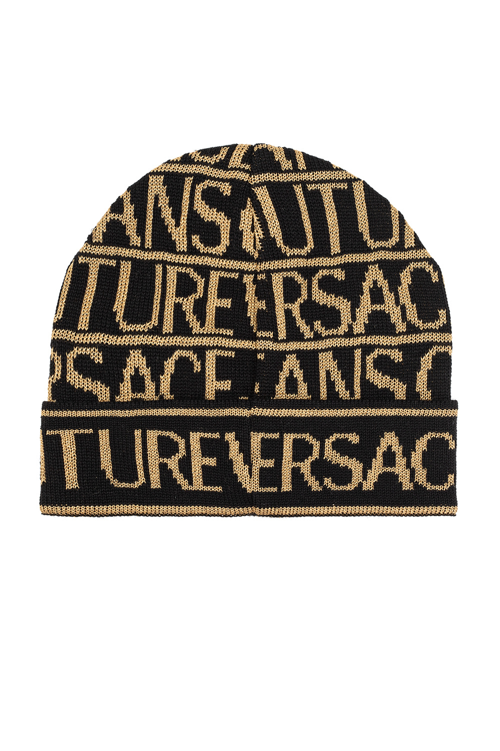 Versace Jeans Couture Ribbed knit hat with logo