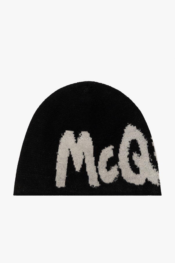 Alexander McQueen Wool beanie with logo