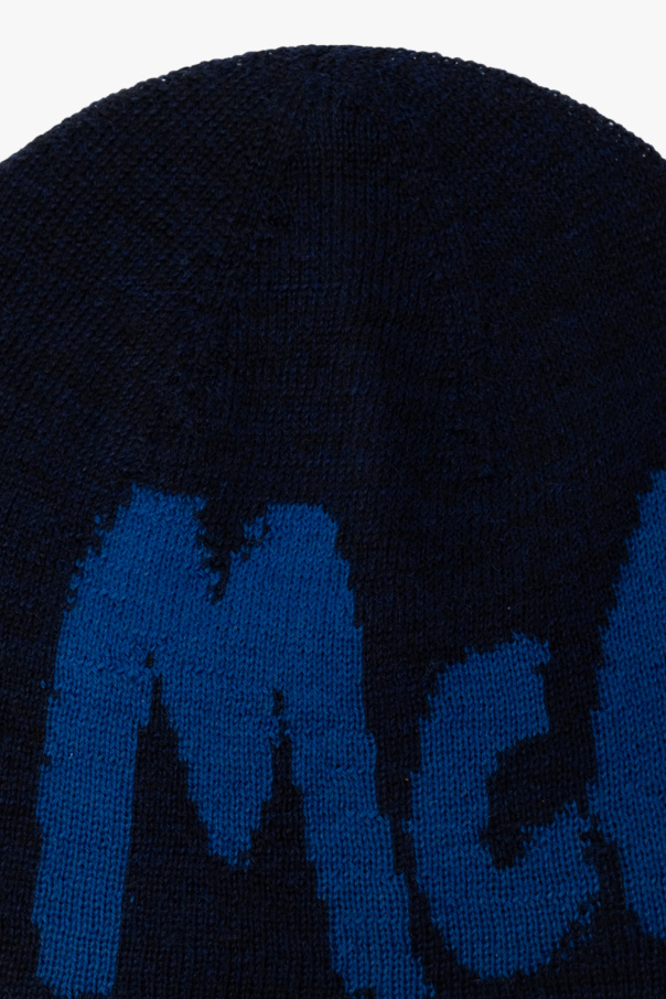 Alexander McQueen Wool beanie with logo