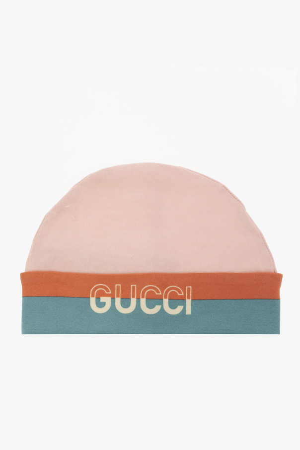 Cotton beanie with logo od Gucci Kids