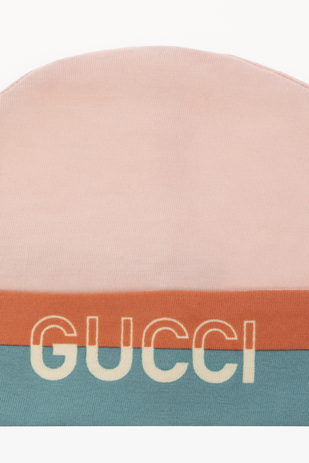 Gucci Kids Bawełniana czapka z logo
