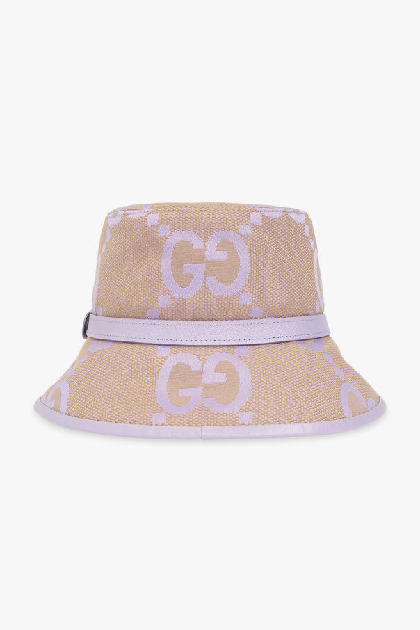 Gucci Bucket Stripe hat with monogram