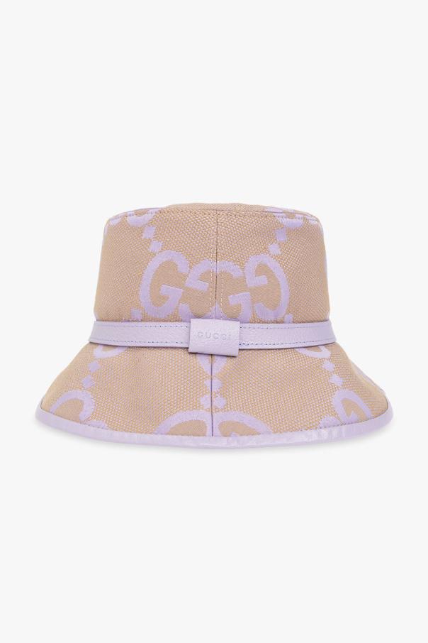 Gucci Bucket Stripe hat with monogram