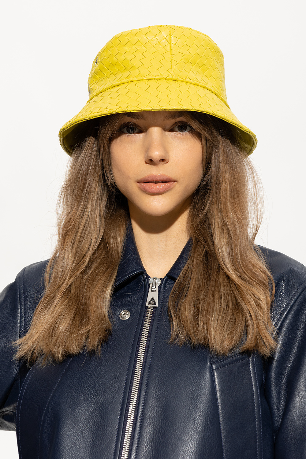 Bottega Veneta® Women's Intrecciato Leather Bucket Hat in Dip. Shop online  now.