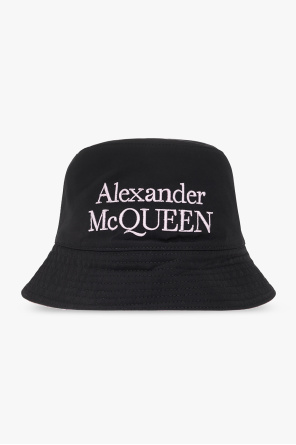 Reversible bucket hat with a logo od Alexander McQueen