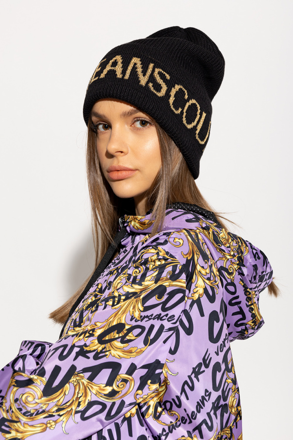 Versace Jeans Couture hat with pompom or woolen beanie