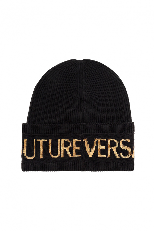 Versace Jeans Couture hat with pompom or woolen beanie