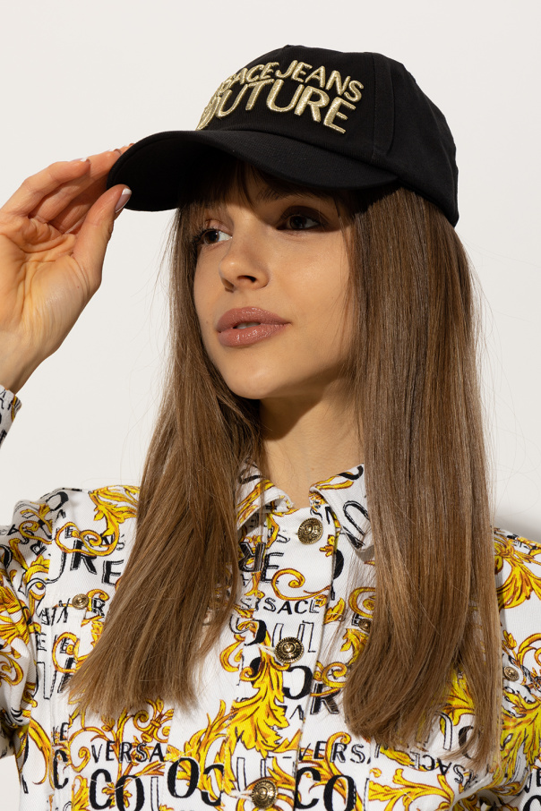 Versace Jeans Couture embroidered bucket hat Schwarz