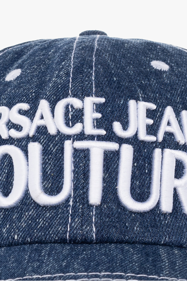 Versace Jeans Couture Camouflage Logo Plaque Bucket Dress Hat