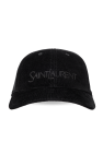 Saint Laurent BLACK Corduroy baseball cap