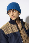 Gucci BLUE Wool beanie with logo