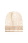 Gucci beige Cashmere beanie with monogram