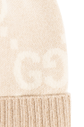 Gucci beige Cashmere beanie with monogram