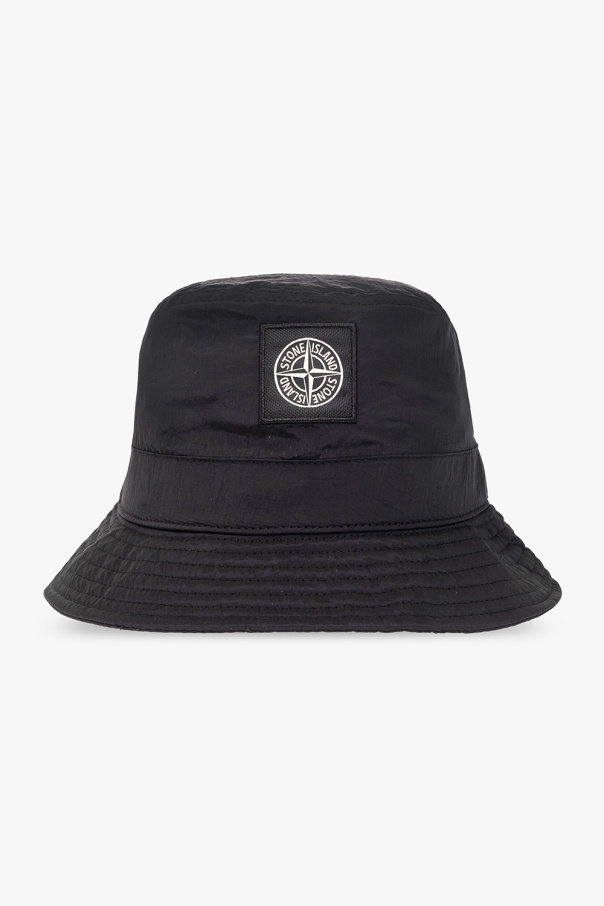 Black Bucket hat with logo Stone Island - Vitkac GB