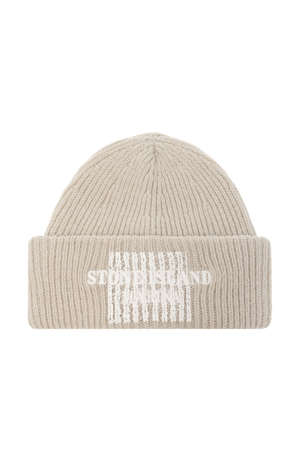 Stone Island logo-patch silk bucket hat