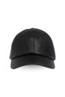Saint Laurent BLACK Leather cap