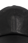 Saint Laurent BLACK Leather cap