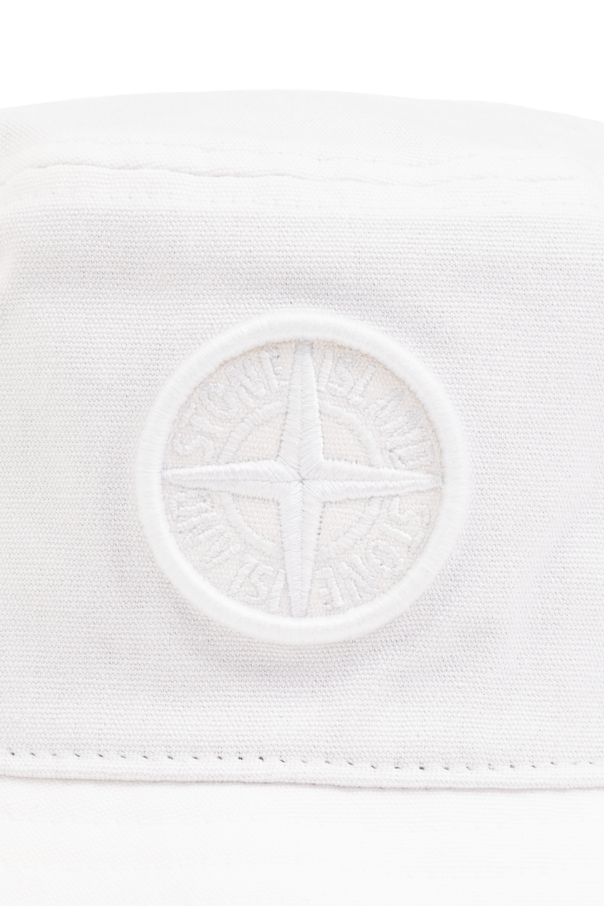 Stone Island Kids Bucket hat logo-embroidered with logo