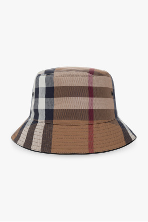 burberry wool and cashmere checked bucket hat