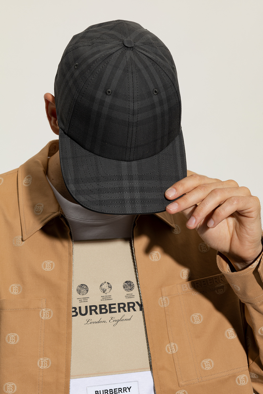 burberry pelle Baseball cap