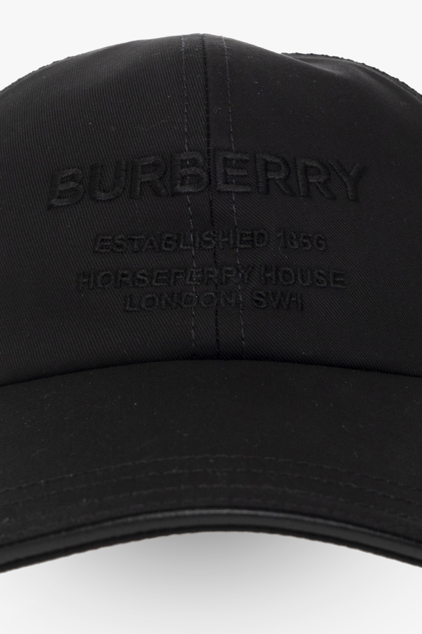 burberry zip-front Baseball cap with logo