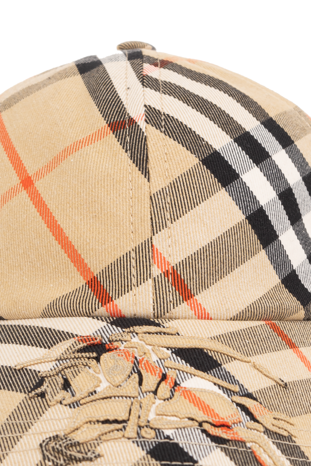 Burberry Check Cotton Baseball Cap , Size: XS