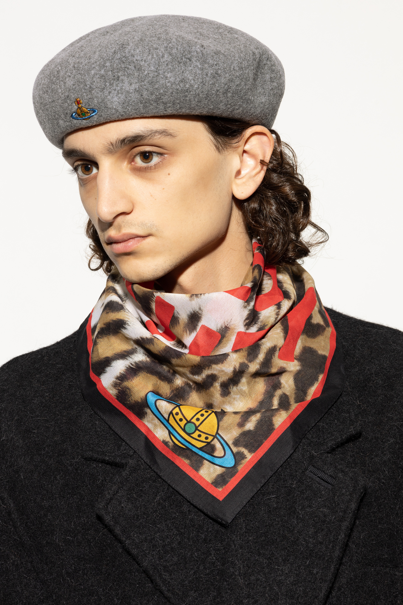 Vivienne Westwood Classic Logo Wool Beret Vintage Vivienne Westwood Wool Beret Flat Newsboy Cap Hat  main image 2
