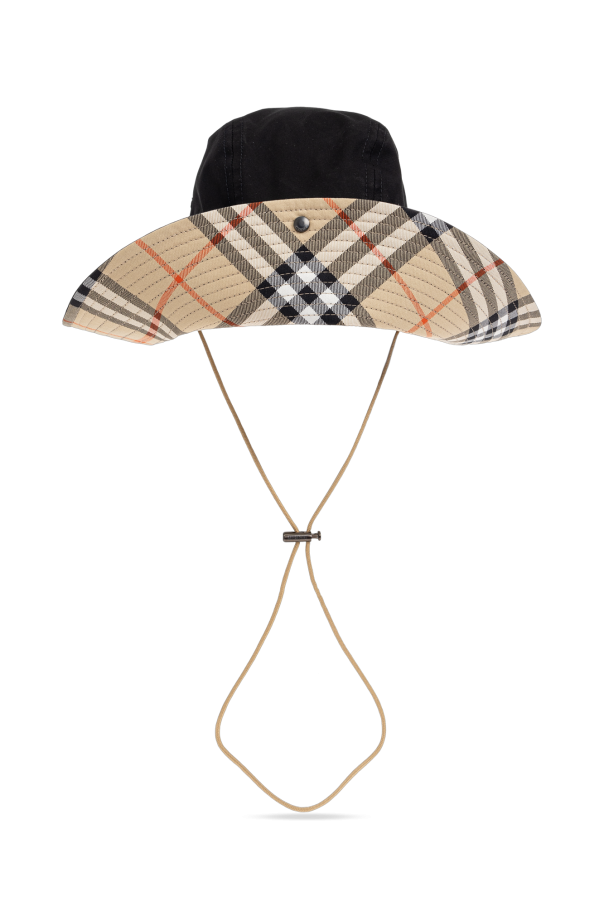 Cotton hat with ties od Burberry