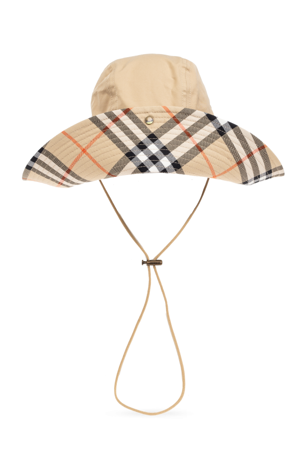 Cotton hat with ties od Burberry