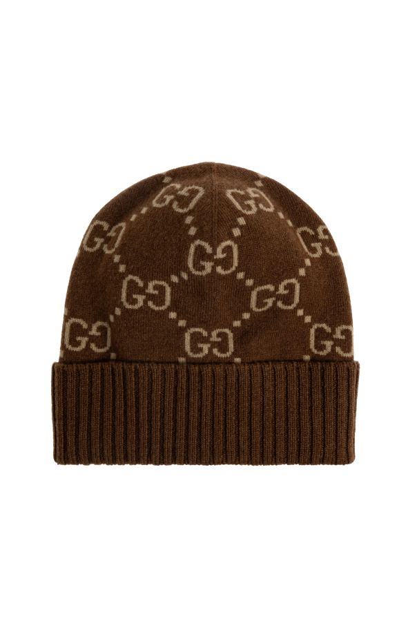 Cashmere hat with 'GG' pattern od Gucci