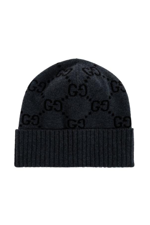 Cashmere hat with 'GG' pattern od Gucci