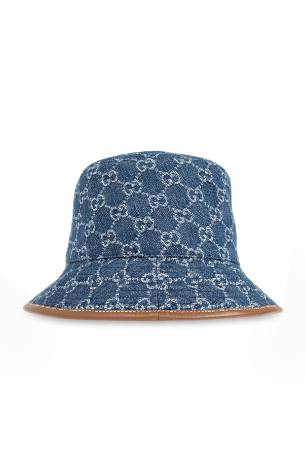 Gucci Jeansowy kapelusz ze wzorem `GG`
