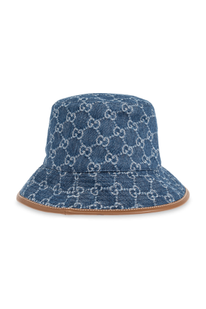 Denim hat with GG pattern