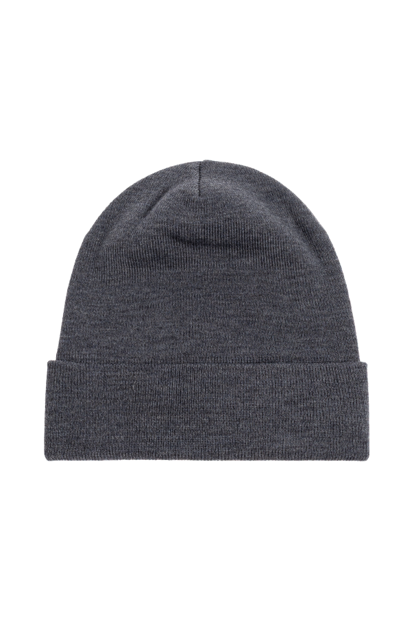 Balenciaga Wollmütze mit Logo-Patch