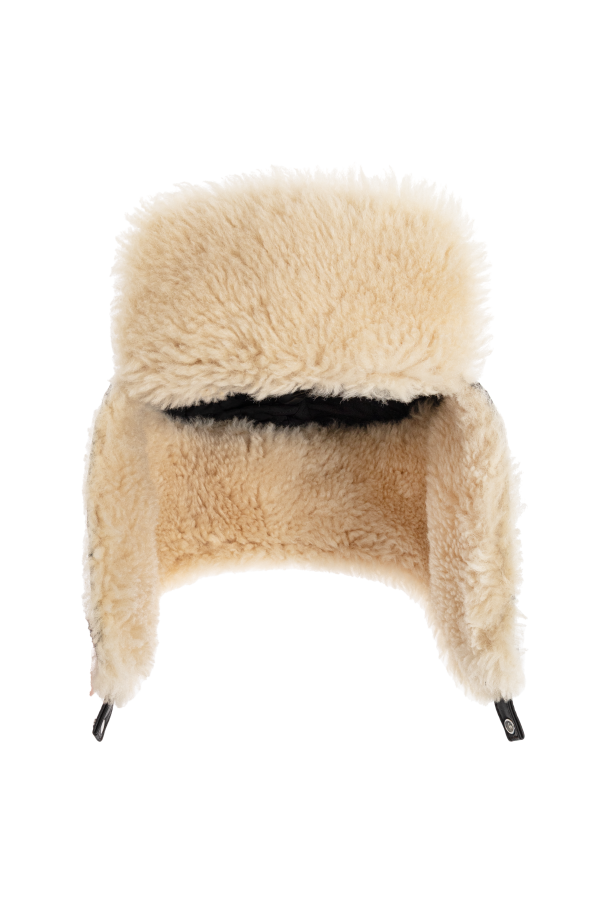 Leather hat with ear flaps od Bottega Veneta