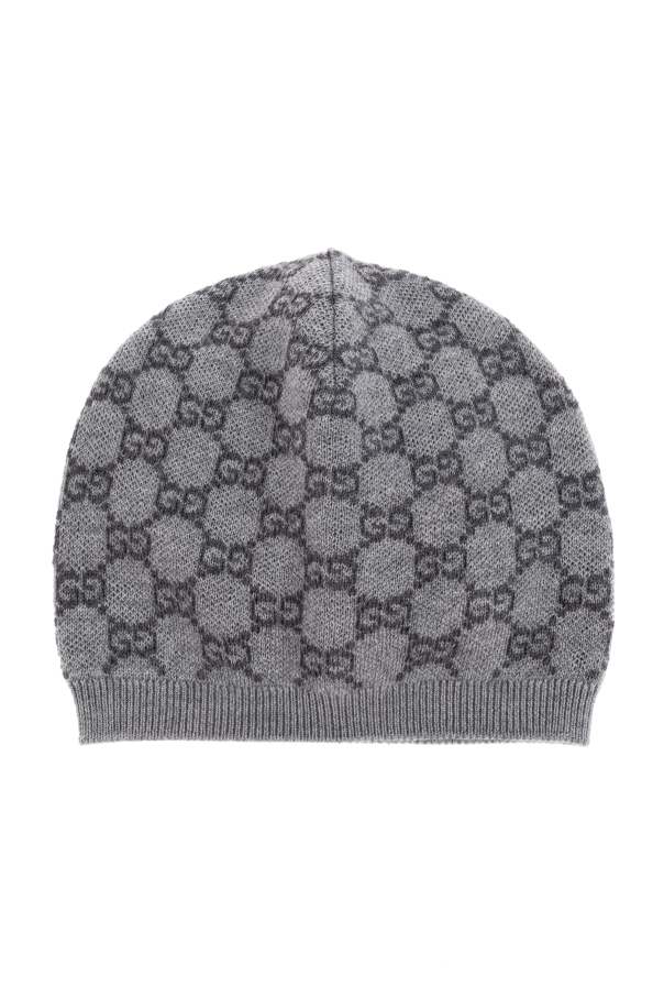 Wool beanie with 'GG' pattern od Gucci Kids