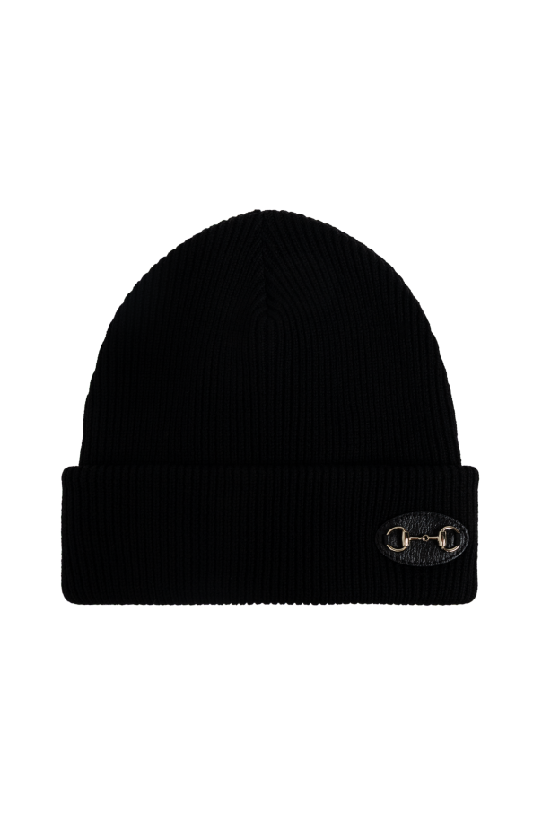 Wool beanie with applique od Gucci