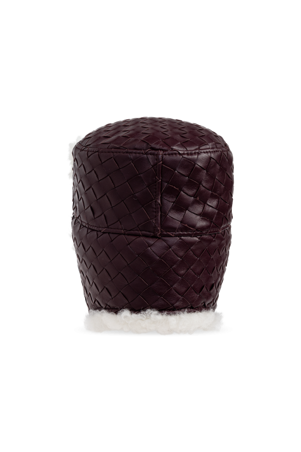 Bottega Veneta Lederkappe mit Ohrenschützern