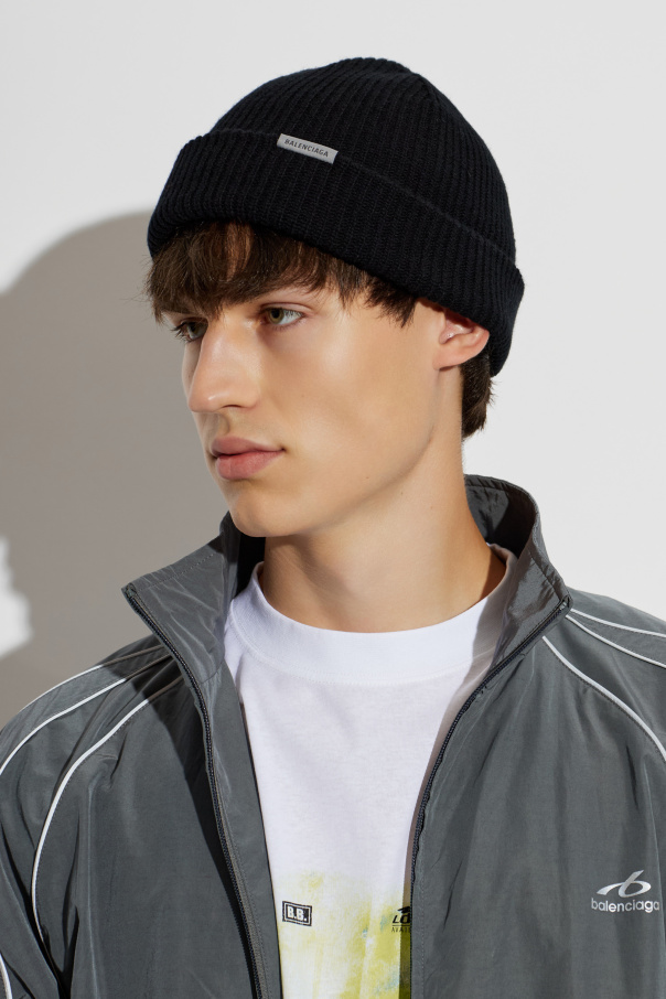 Balenciaga Wollmütze mit Logo