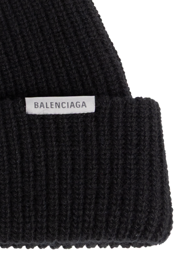 Balenciaga Wollmütze mit Logo